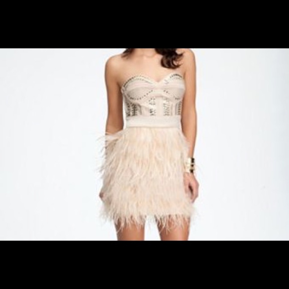 Bebe short feather dress